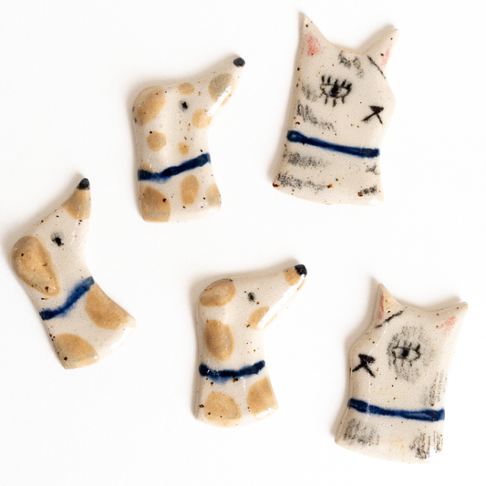 Dog Ceramic Pin