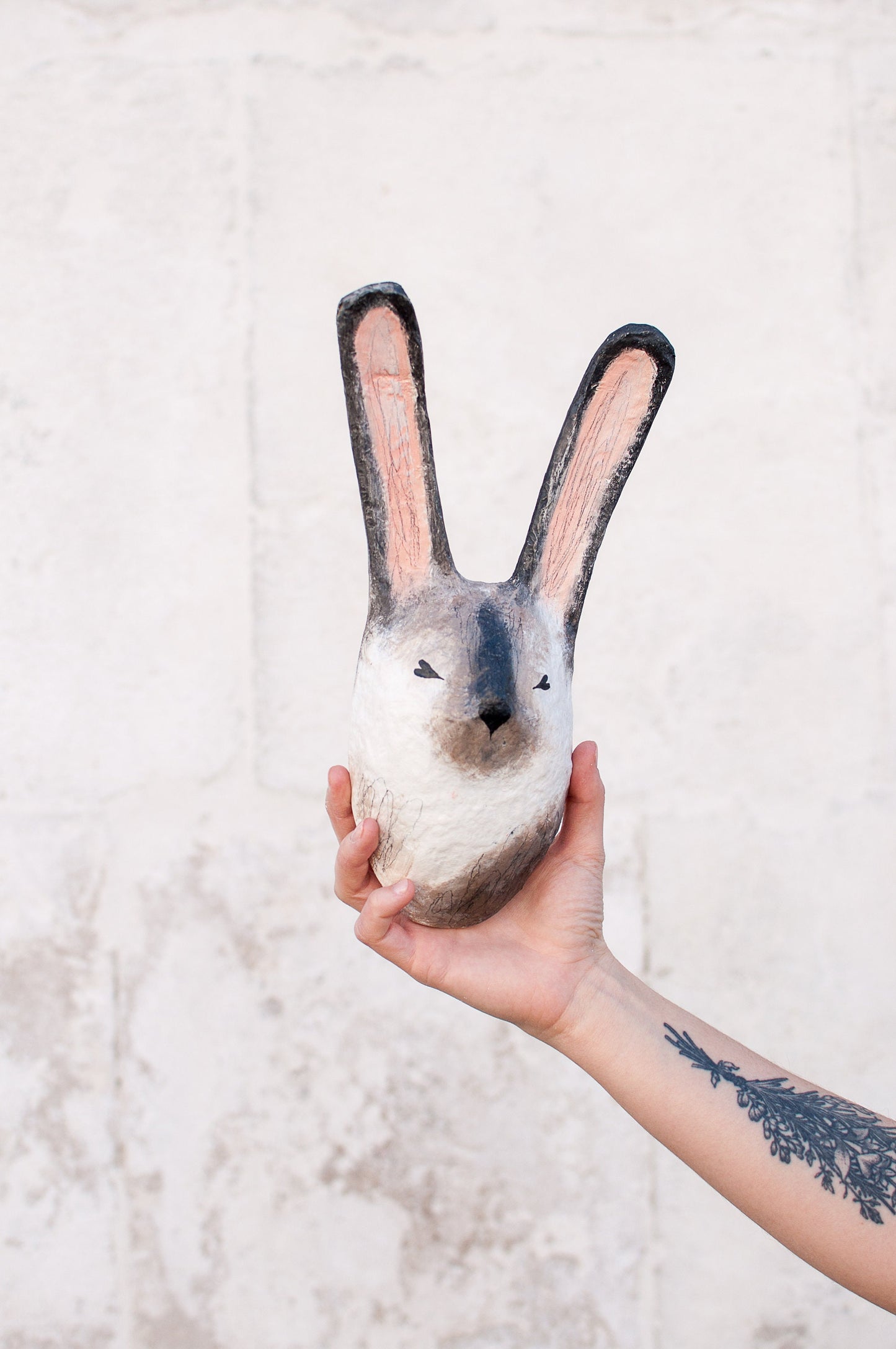 Papier-mâché rabbit