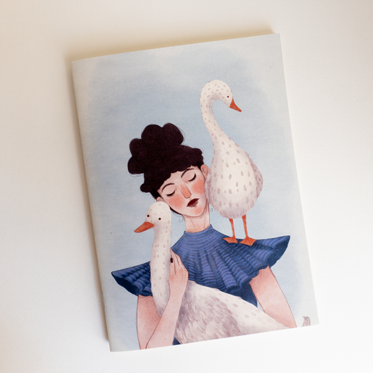 Girl & Geese Notebook A5