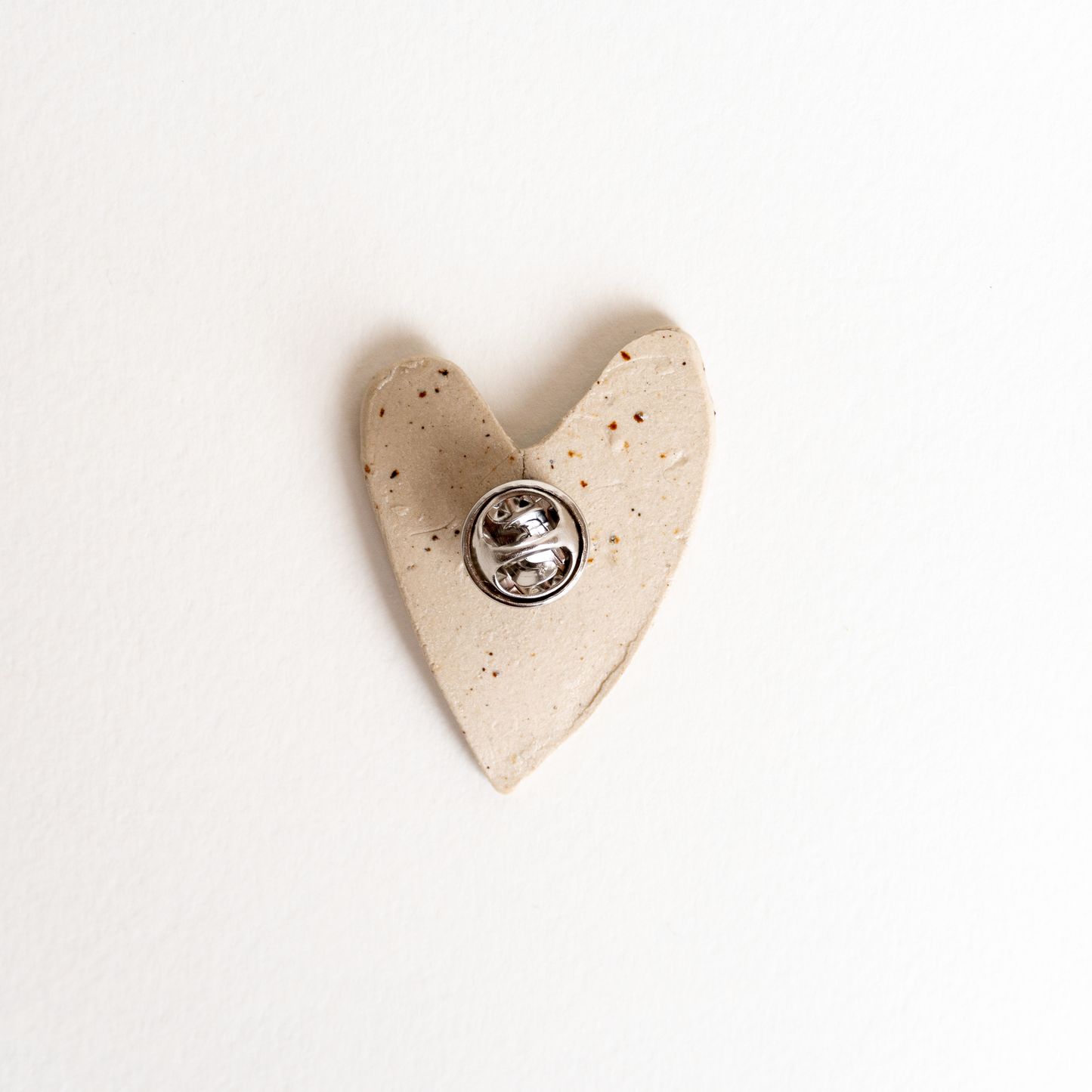 Polka Dot Heart Ceramic Pin