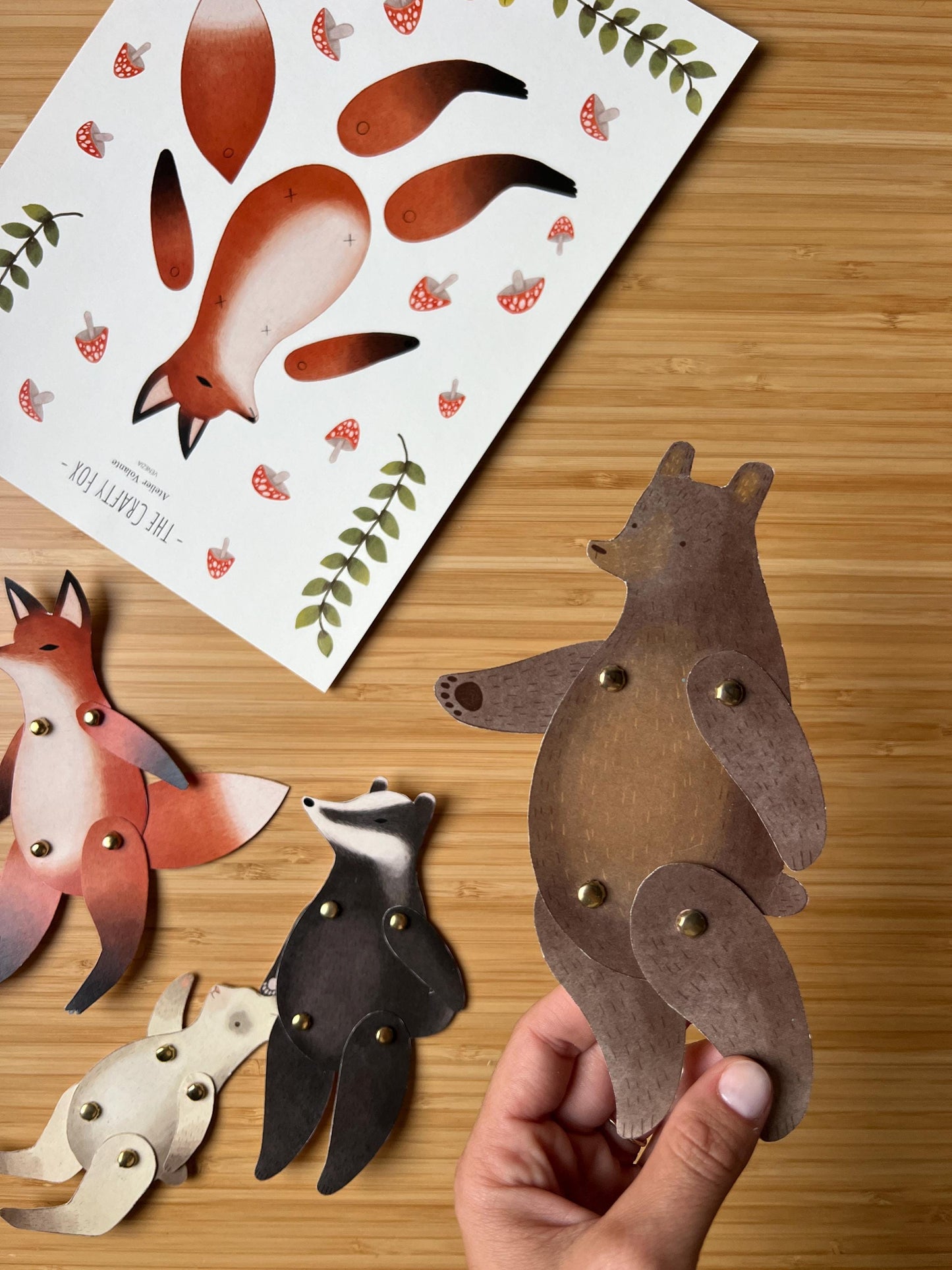 Bambole di carta | Animali del bosco - Download
