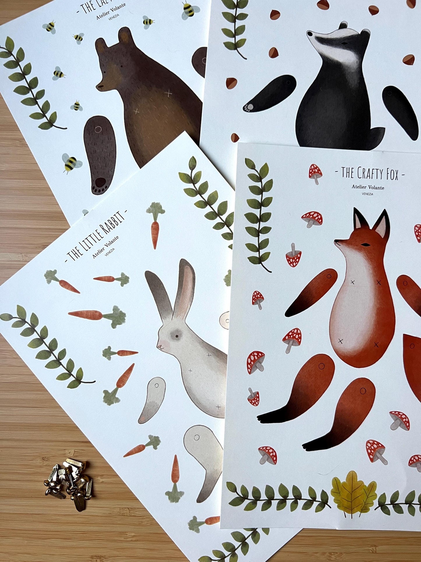 Bambole di carta | Animali del bosco - Download