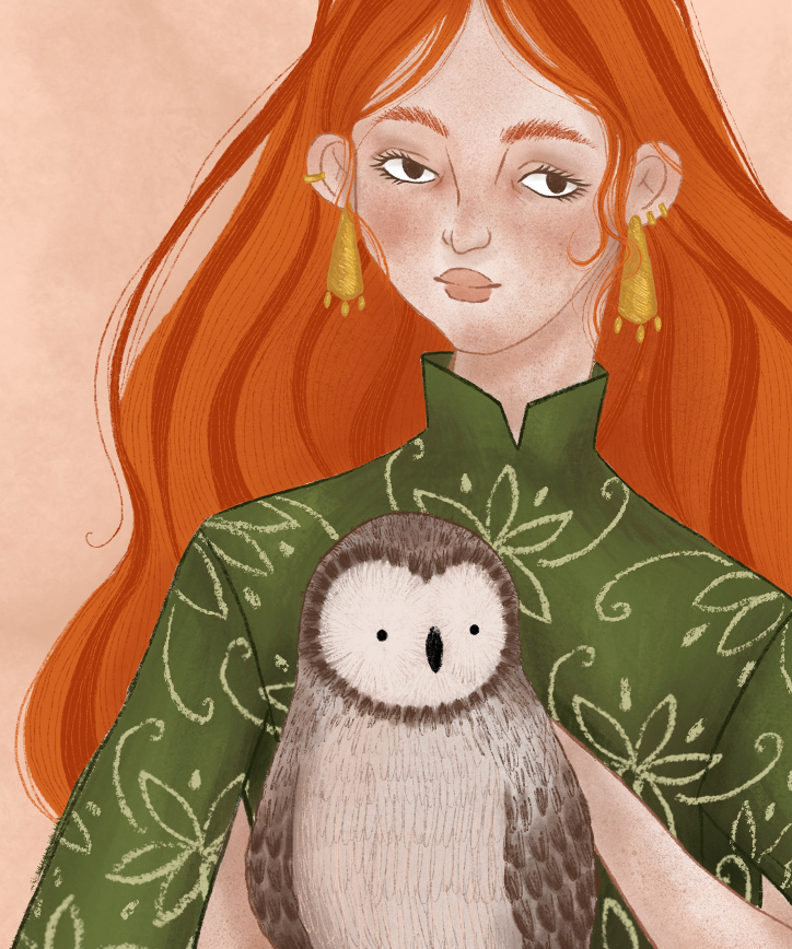 Girl with an owl