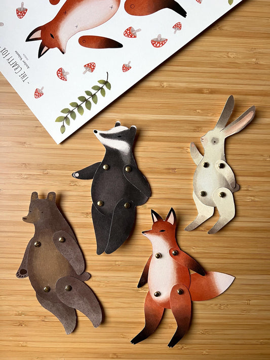 Bambole di carta | Animali del bosco - Download