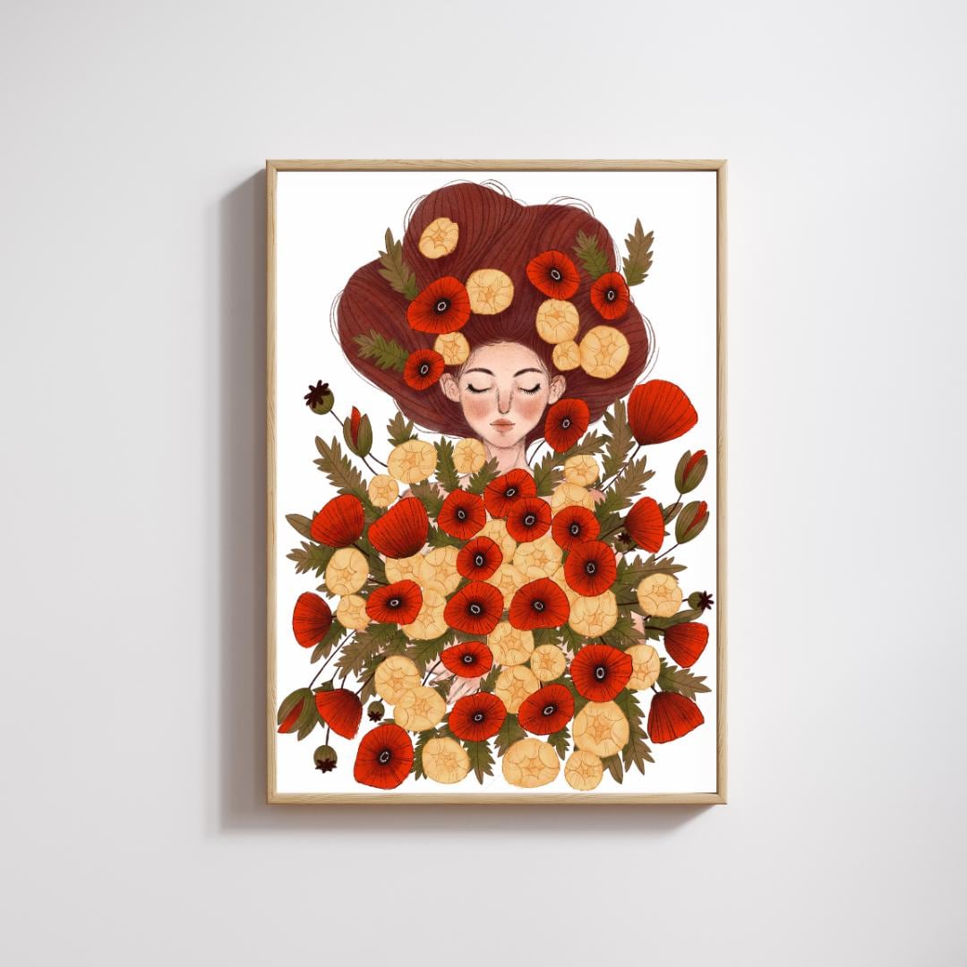 Ragazza con Tulipani